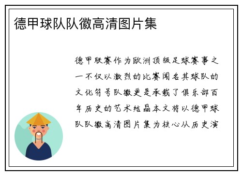 德甲球队队徽高清图片集